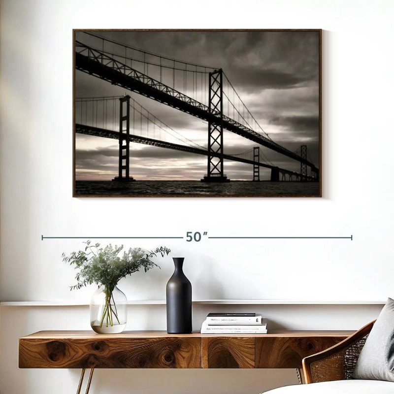 Pont Chesapeake, Cadre flottant en noyer, 40 po x 27 po