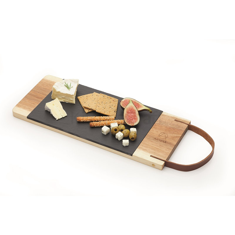 Artesá Acacia Wood and Slate Serving Board