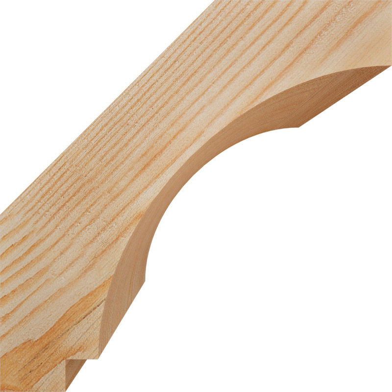 Attelle impériale du genou, Sapin de Douglas, Lisse, H 8 po x l 5,5 po x P 8 po
