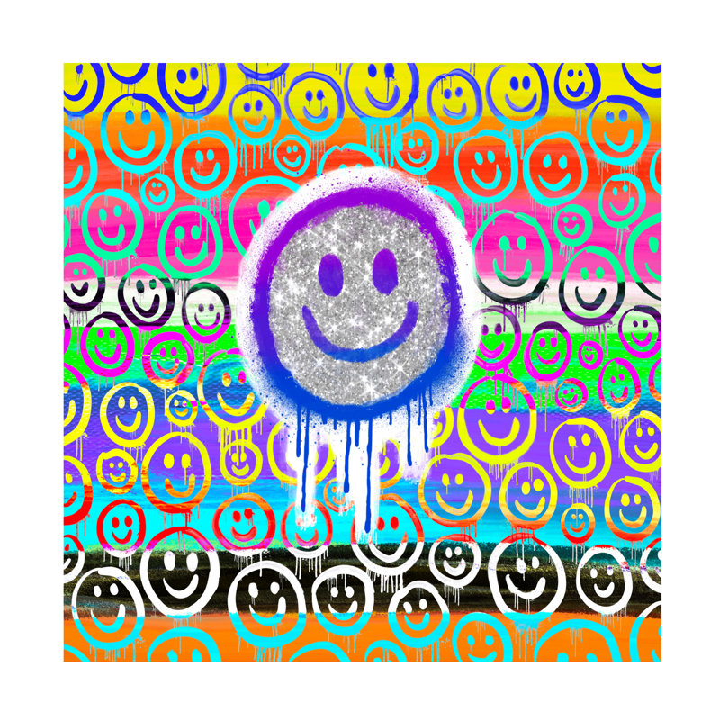 Art sur toile Jess Stempel Smile 2, H 35 po x l 35 po