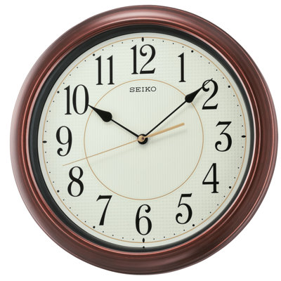 QXA616BLH Wall Clock, Brown