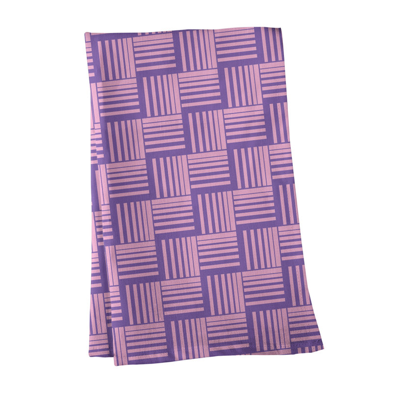 Jaya Tea Towel Kitchen Towel, Purple/Pink, Cotton Twill