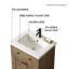Ensemble de meuble-lavabo simple 24 po avec lavabo encastré blanc Maxbano