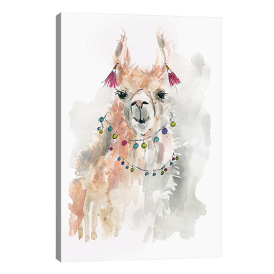 Llama Drama I by Carol Robinson - Painting