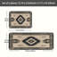Tapis de cuisine beige et brun du sud-ouest, ensemble de 2 tapis rustiques pour la cuisine et le chalet