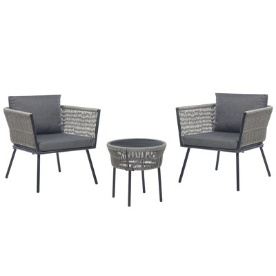Fallow Rattan 2 - Person Seating Group with Cushions