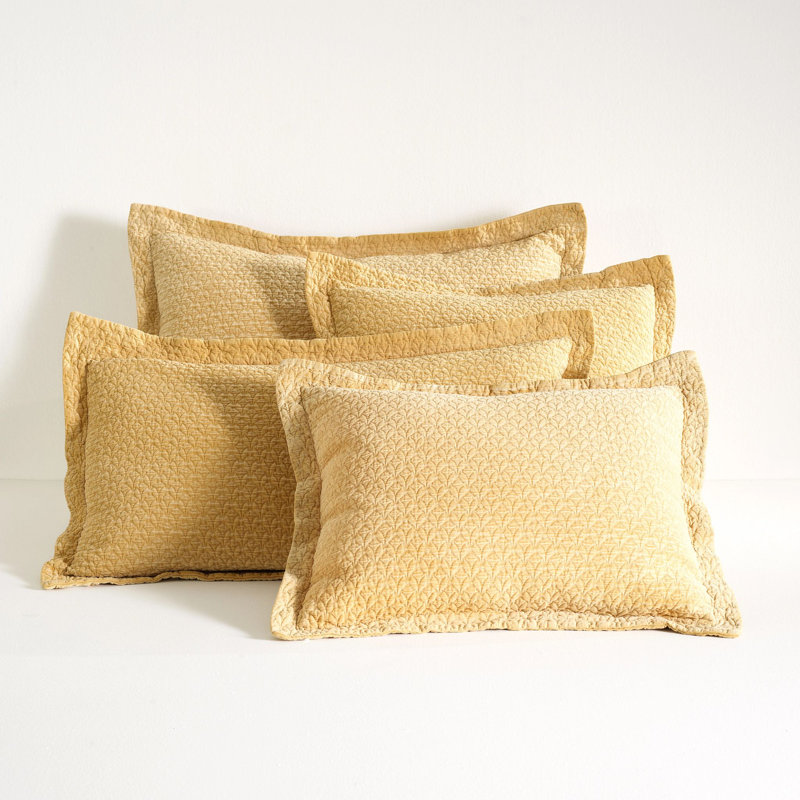 Hawley Ochre Matelasse Sham, Dutch Euro, Ochre