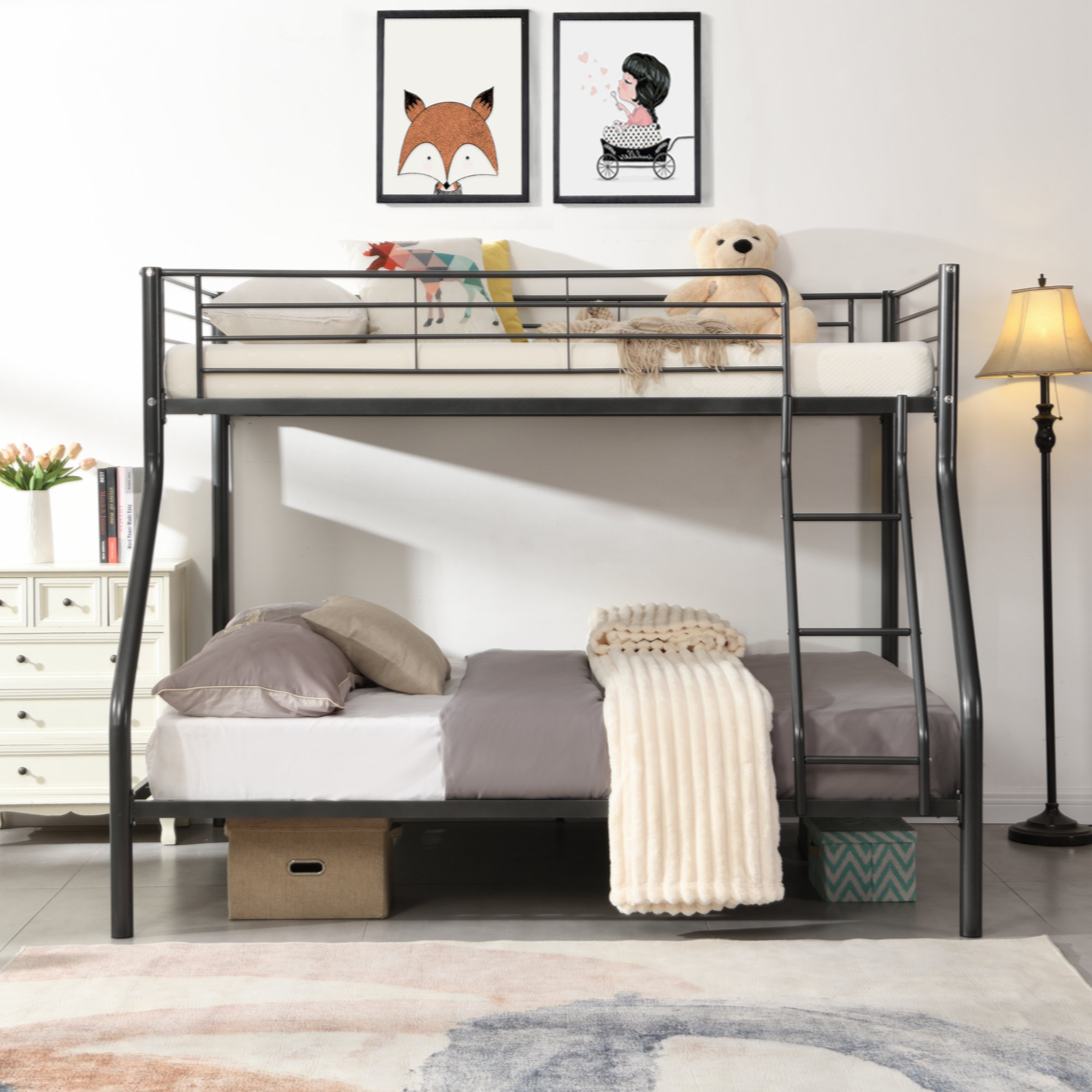 Myhomekeepers Metal Bunk Bed Bed | Wayfair