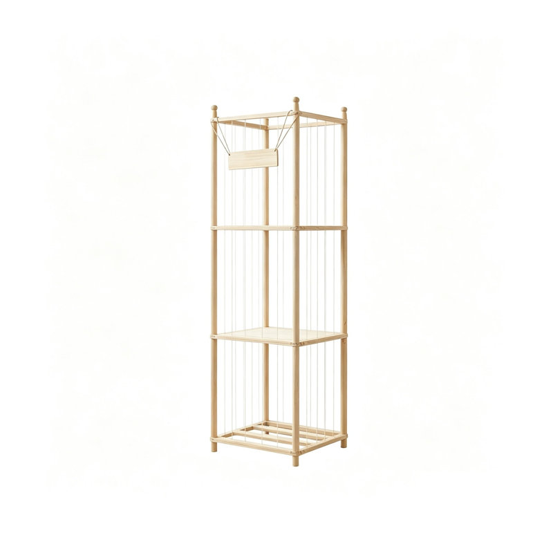 136 cm H x 40 cm W Solid Wood Toy Storage Bookcase