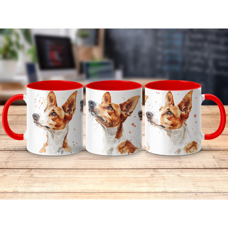 Ceramic Coffee Mug, Red, 2