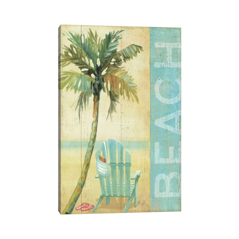 'Ocean Beach I' by Daphne Brissonnet Graphic Art Print on Wrapped Canvas, Wrapped Canvas, 20.32 cm H x 30.48 cm W