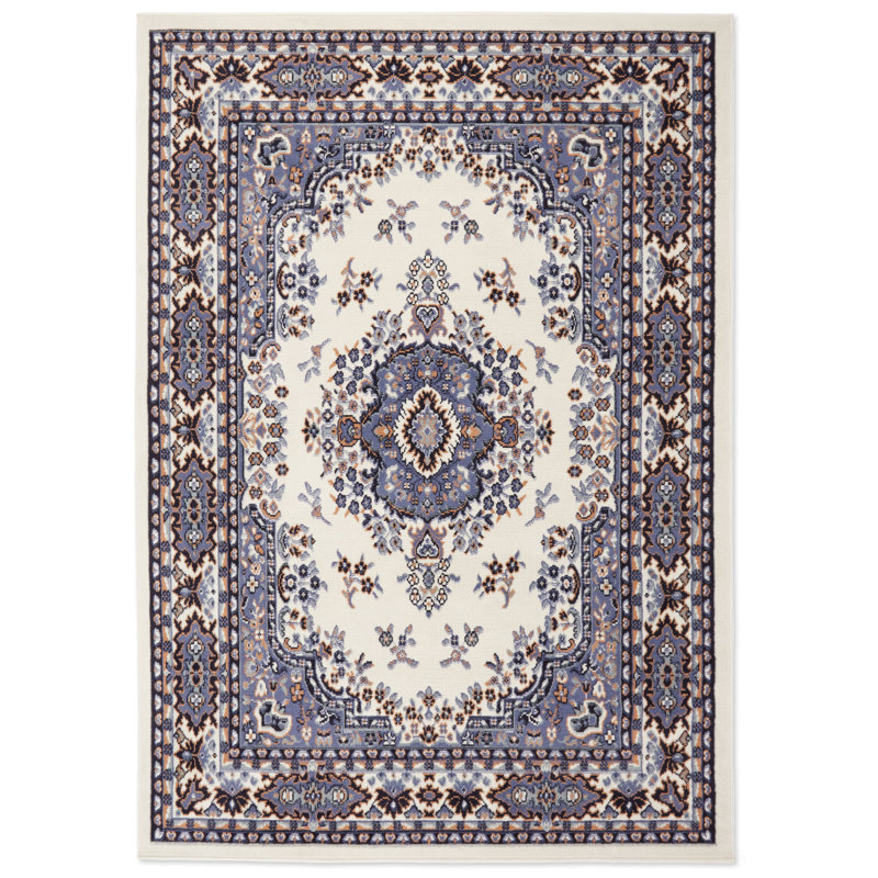 Tapis oriental bleu Modena, Rectangle 1 pi 10 po x 2 pi 1 po
