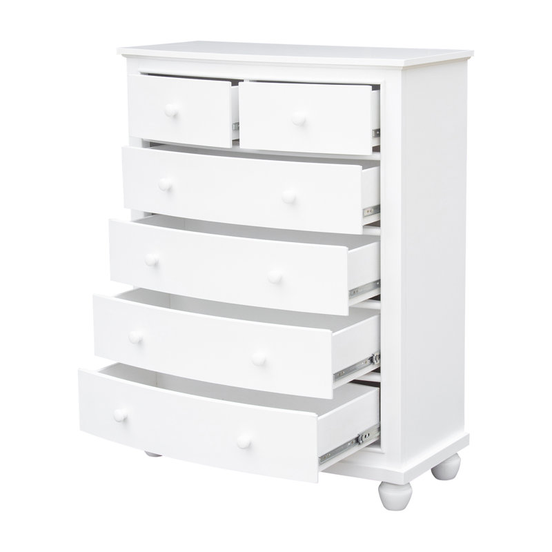 Seery Six Drawer Chest, White
