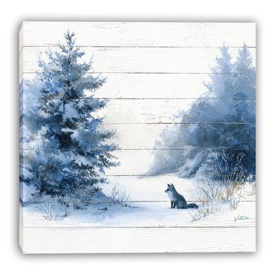 «Winter Fox», art mural sur toile tendue