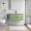 Ensemble de meuble-lavabo mural simple Sharee avec comptoir d'évier, robinet et drain en alliage de zinc, armoire flottante avec tiroirs à fermeture en douceur-1709662311-1709662306