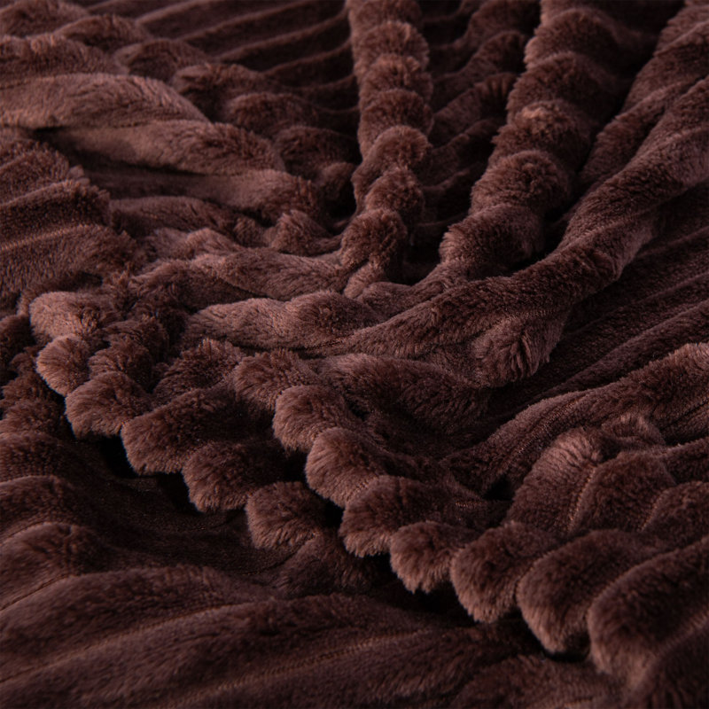 Couverture pour bébé en peluche?, Lit simple, Brun