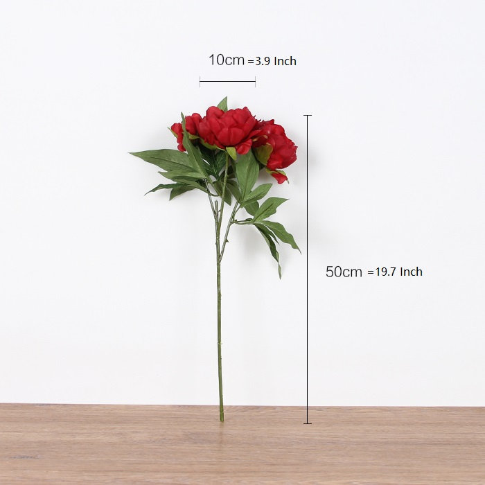 Silk Peony Arrangement, White, 1 Stem