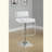 Alameda Chrome And White Adjustable Bar Stool