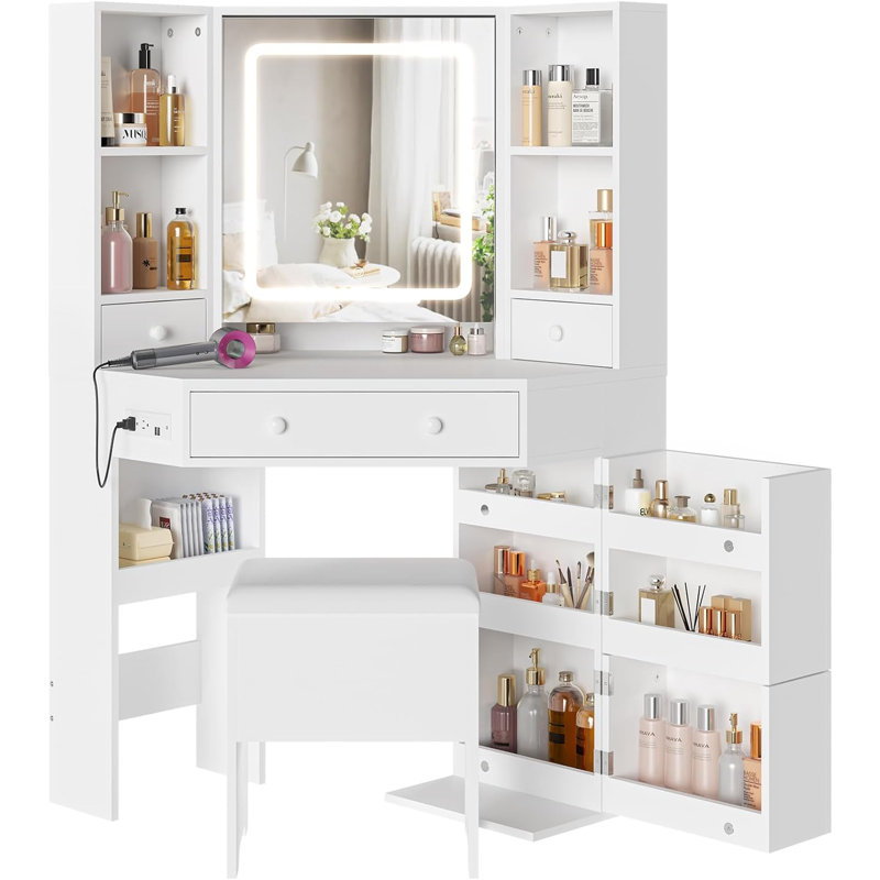 Coiffeuse Braxstyn, Blanc