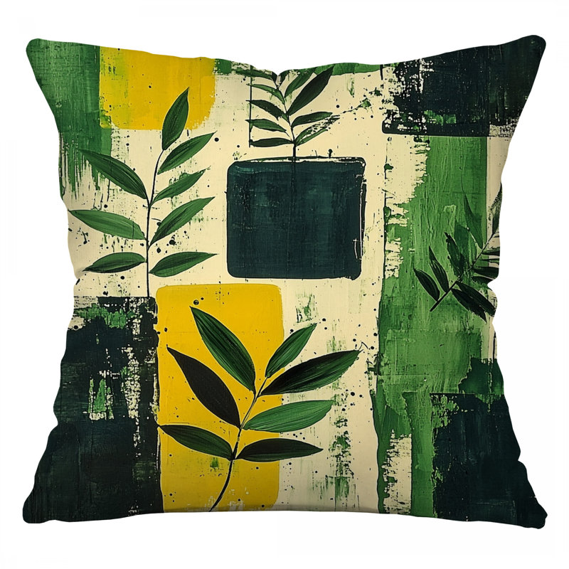 Coussin Leaves, Carré 14 po