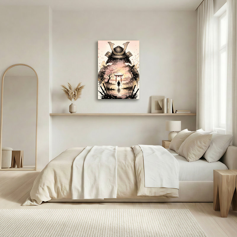 Ensemble de 1 tableau sur toile représentant un paysage de samouraï, 40"H x 28"W, Wrapped Canvas