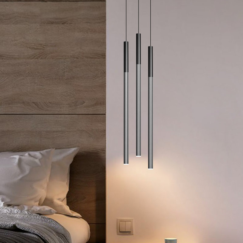 Baileyton 3 - Light LED Cluster Pendant, Brushed Nickel/Black