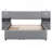 Linen Upholstered Bed with Reading Lights, Drawers, Trundle and Shelves-1786583458