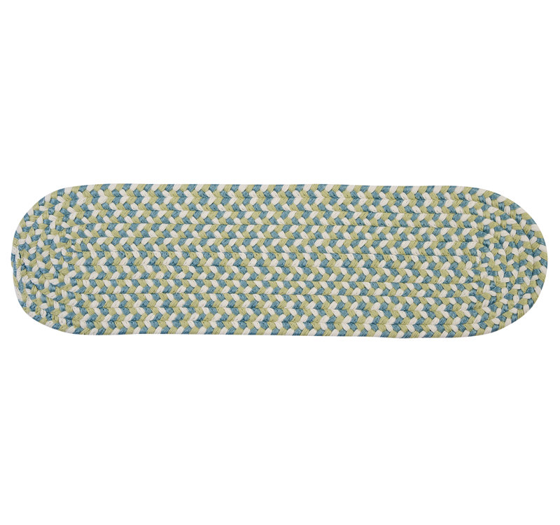 Tapis d'escalier carrousel - hauteur ciel, Bleu marine néon, Ensemble de 13