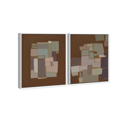 Centers and edges Canvas Abstract Print by Oliver Gal, Black Frame, 16 x 20