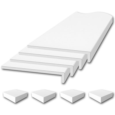 Ensemble de garniture de rebord de fenêtre FlexStone en blanc