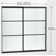 Elate Sliding Bath Door, 56-3/4-In H X 56-1/4 - 59-5/8-In W, With 1/4-In Thick Frosted Glass With Rectangular Grille Pattern