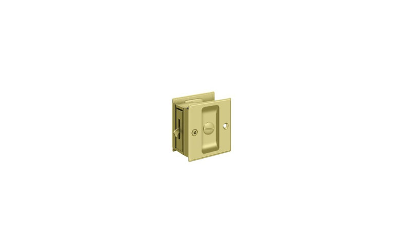 Brass Pocket Door Hardware, Polished Brass