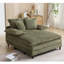 Corduroy 54.75" W Oversized Lounge Chaise Sofa Bed-1310758388-1341230299
