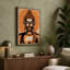 Buddha in Orange Modern - Wrapped Canvas-682152066-682152076