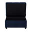 Banc de rangement moderne avec lit escamotable en velours - Fabrication en bois massif et housse de coussin lombaire-1980523942