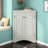 Grey Triangle Freestanding Cabinet - Adjustable Shelves For Home Decoration Modern Aesthetics-994137308