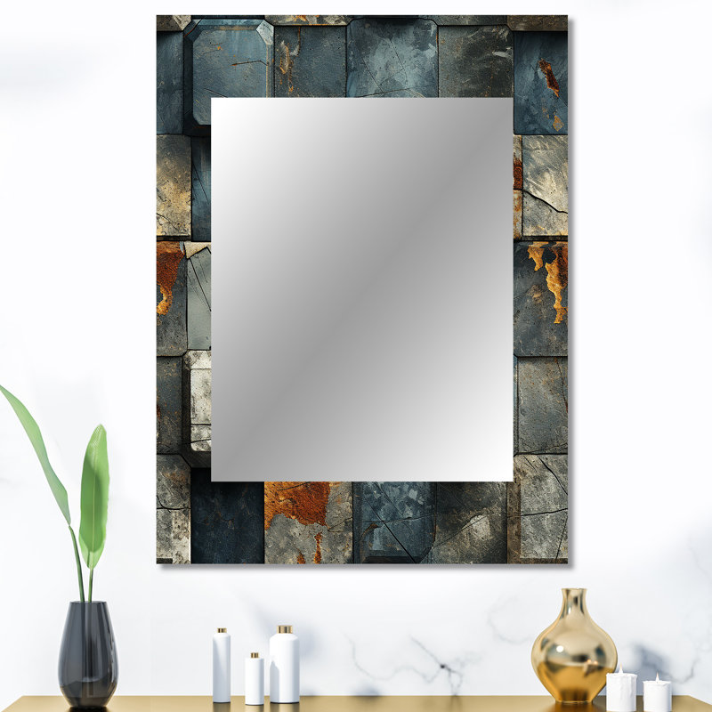 Oram - Large Wall Mirror On Metal, 40 po x 30 po