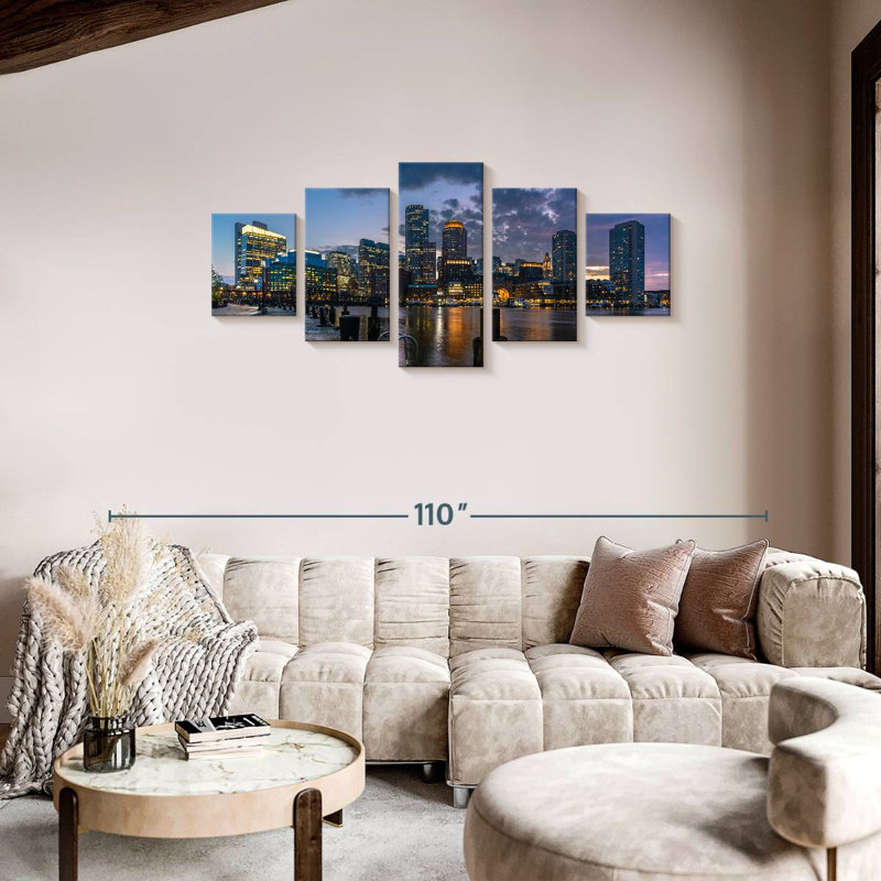 Boston Reiban Harbor, 34" H x 74" W