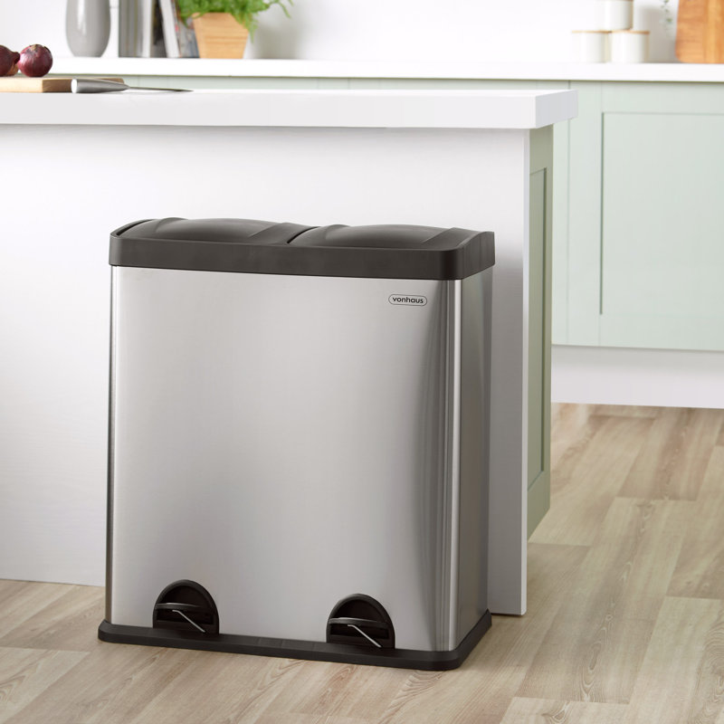 Steel Step On Recycling Bin - 60L