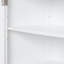 Élégante armoire de rangement haute pour la salle de bain, fabrication en MDF, design blanc moderne