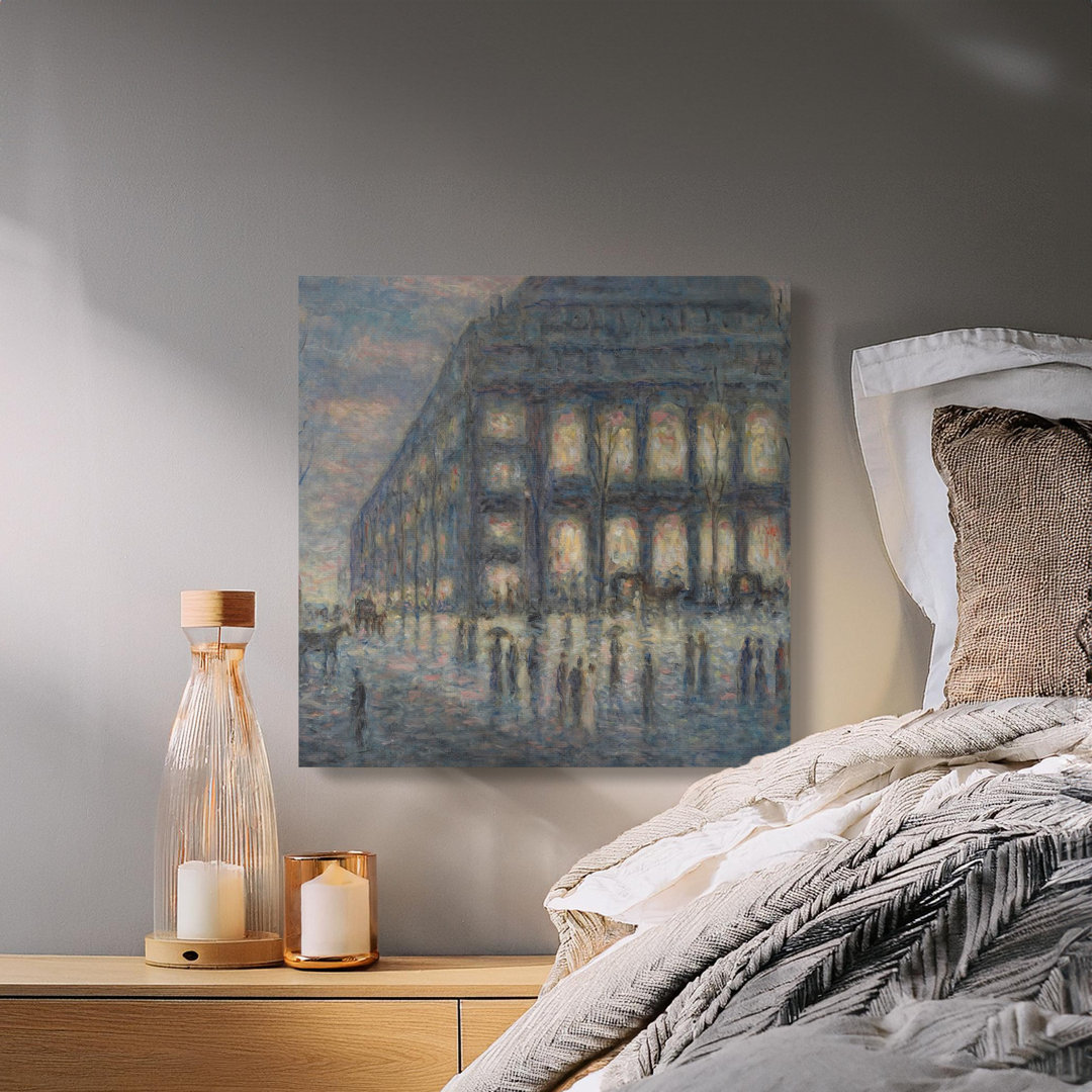 Parisian Street Scene Canvas Art, Gallery Wrapped Matte Print, Impressionist Style, Ready to Hang Archival Quality, Modern Decor
