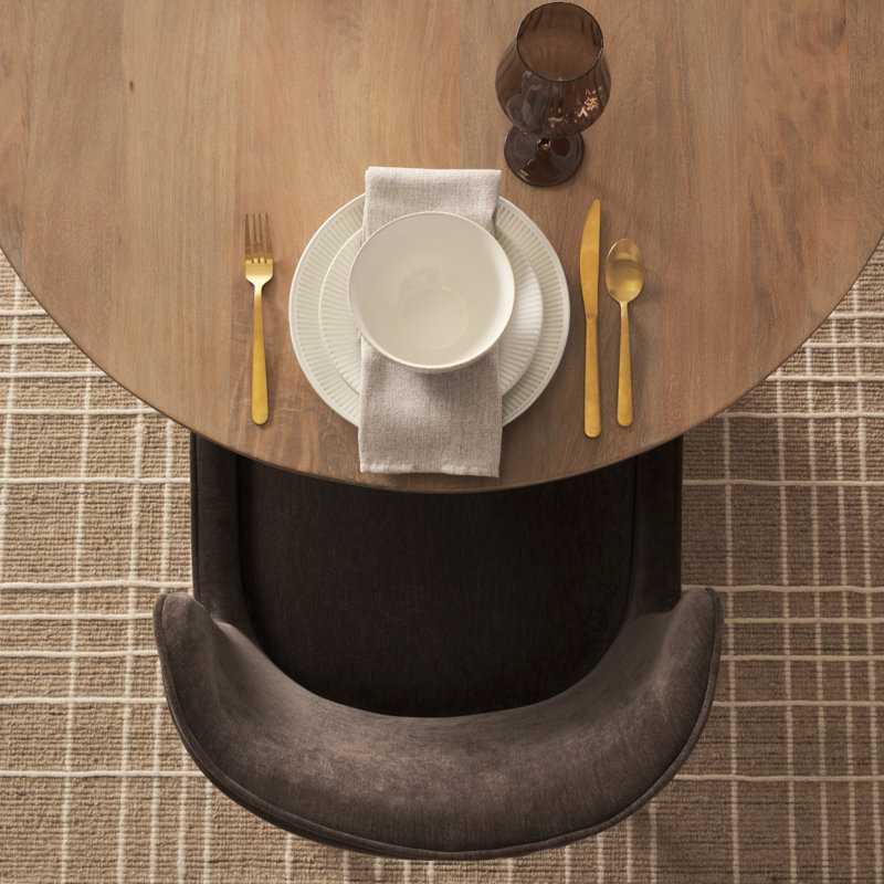 Brogan Oval Solid Wood Dining Table, Light Brown
