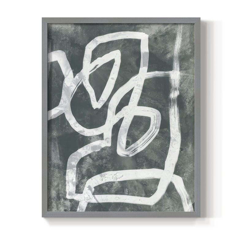 «Chalk Line I», reproduction encadrée - bois massif, Cadre gris, H 15 po x l 12 po