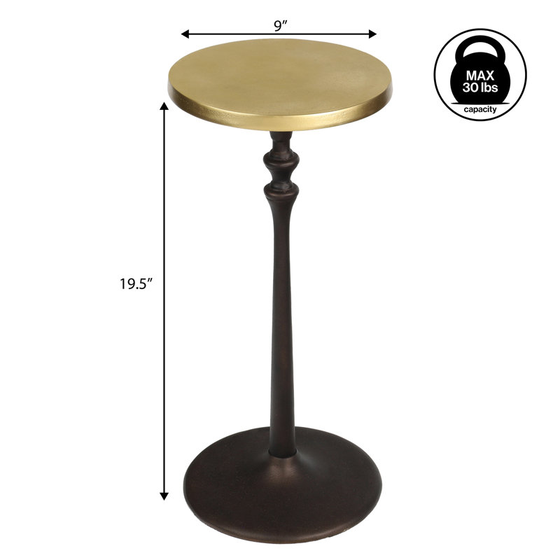 Table d'appoint Lulu, Bronze/or frotté à l'huile