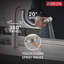 Robinet de cuisine Daneri en nickel brossé avec douchette extractible, robinet d'évier de cuisine monotrou moderne, poignée simple, acier inoxydable-100255277