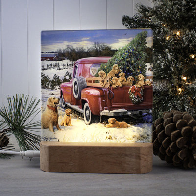 Veilleuse de Noël un chiot