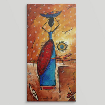 «Brodney African Queen» par Megan Duncanson, impression, H 20 po x l 10 po x P 1,5 po, Toile