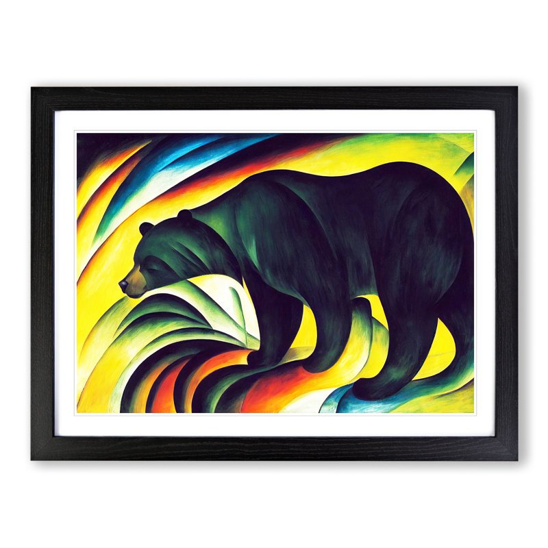 Abstract Bear Painting Vol.1 - Framed Print, Black, 25cm H x 34cm W x 2cm D