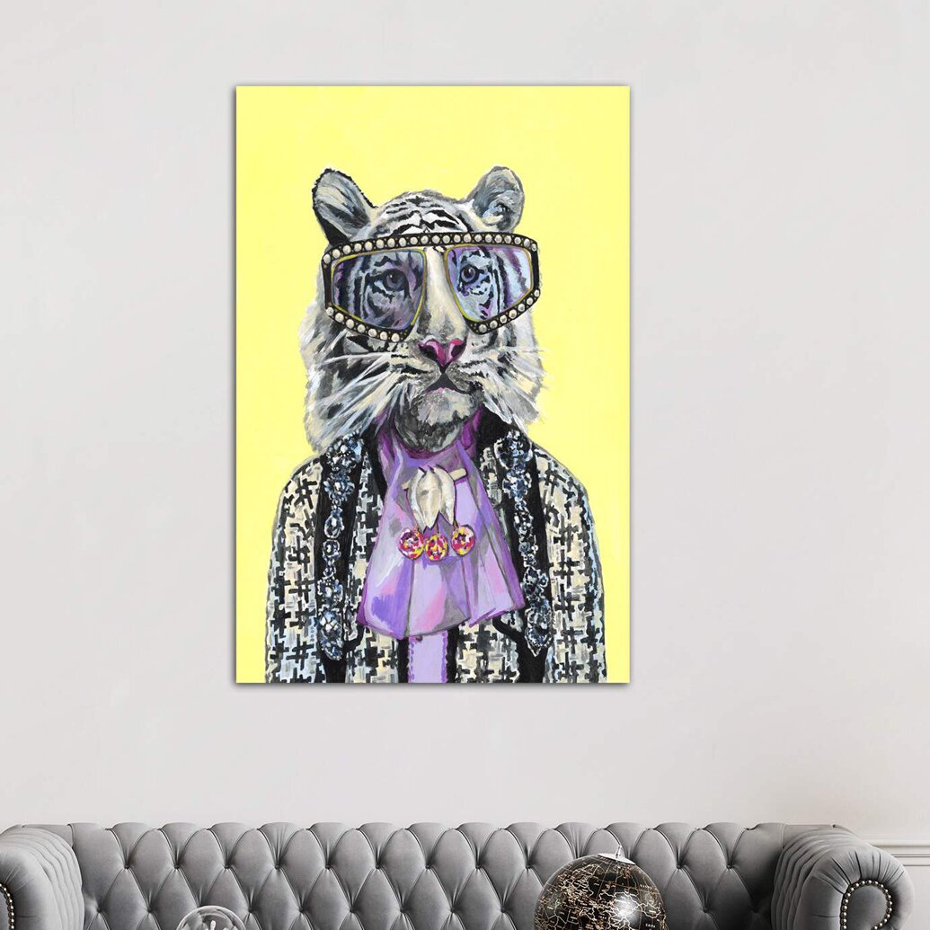 Leinwandbild - Grafikdruck „White Tiger” von Heather Perry