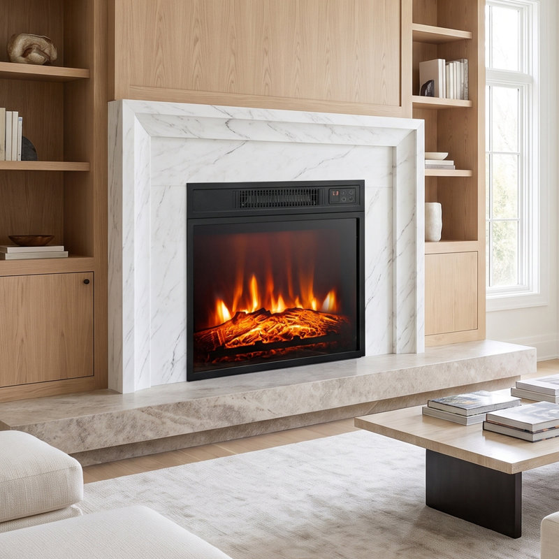 18'' W Electric Fireplace Insert